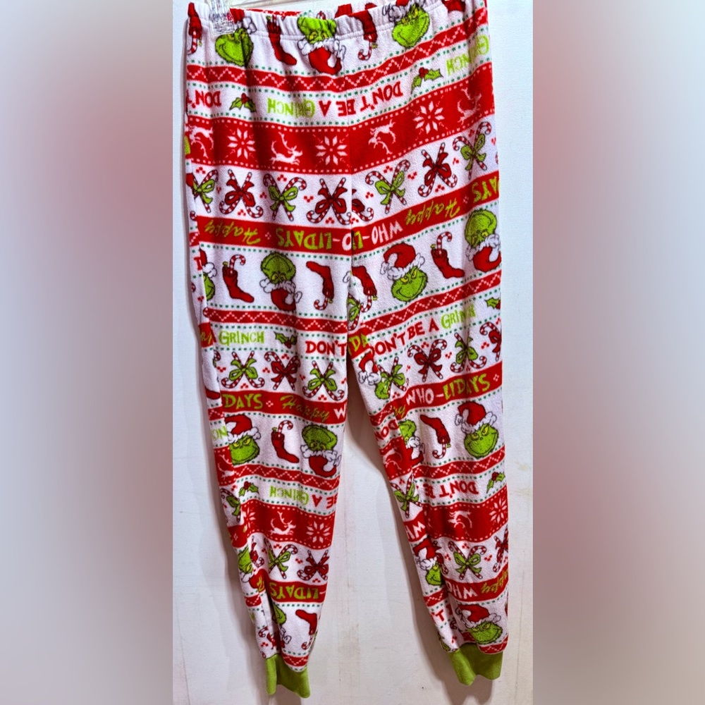 Cozy Red and Green #Grinch Pajama Bottoms Festive Patterns #Size-Small {4-6}